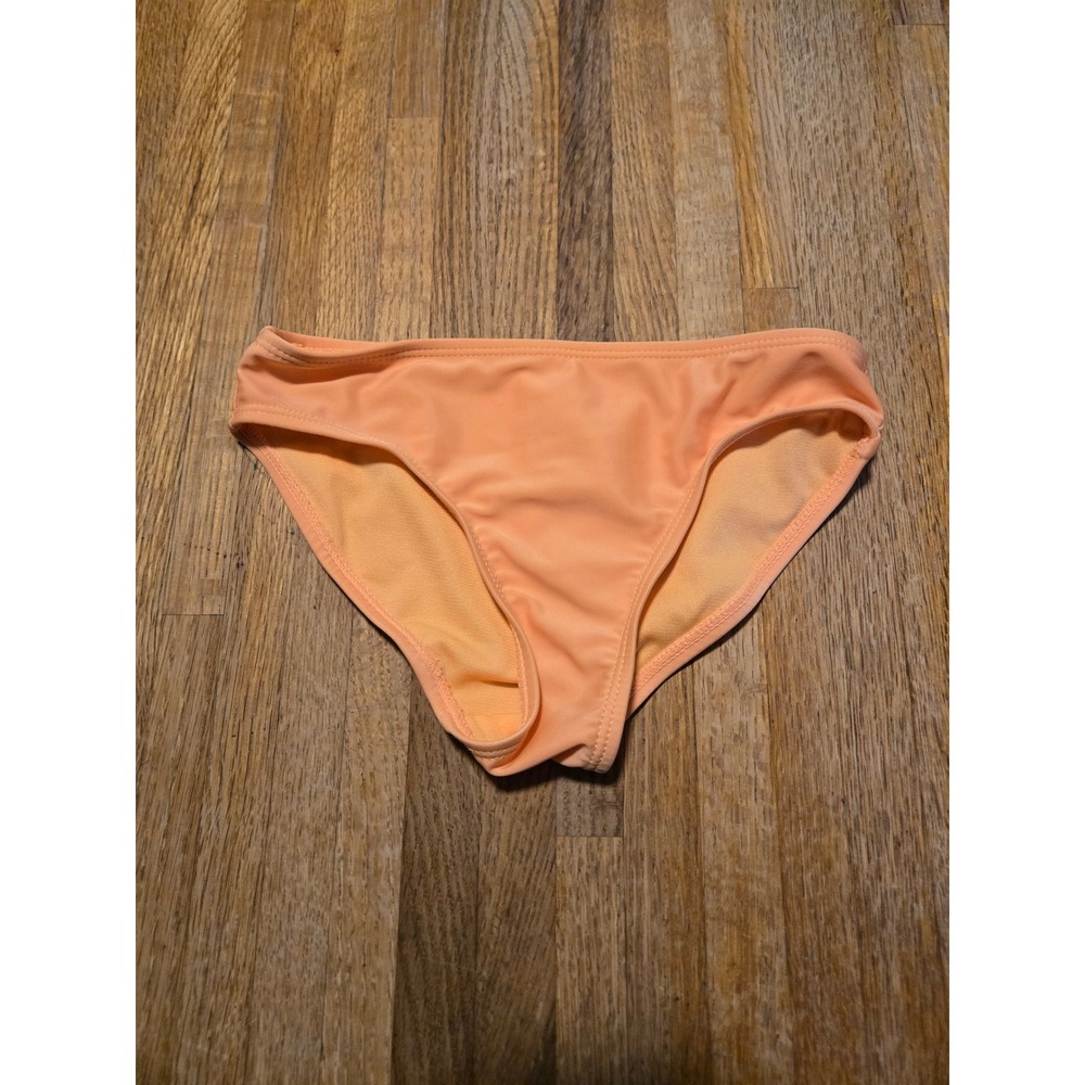 Wonder Nation Girls Small 6-6X Solid Peach Orange Bikini Hipster Swim Bottom